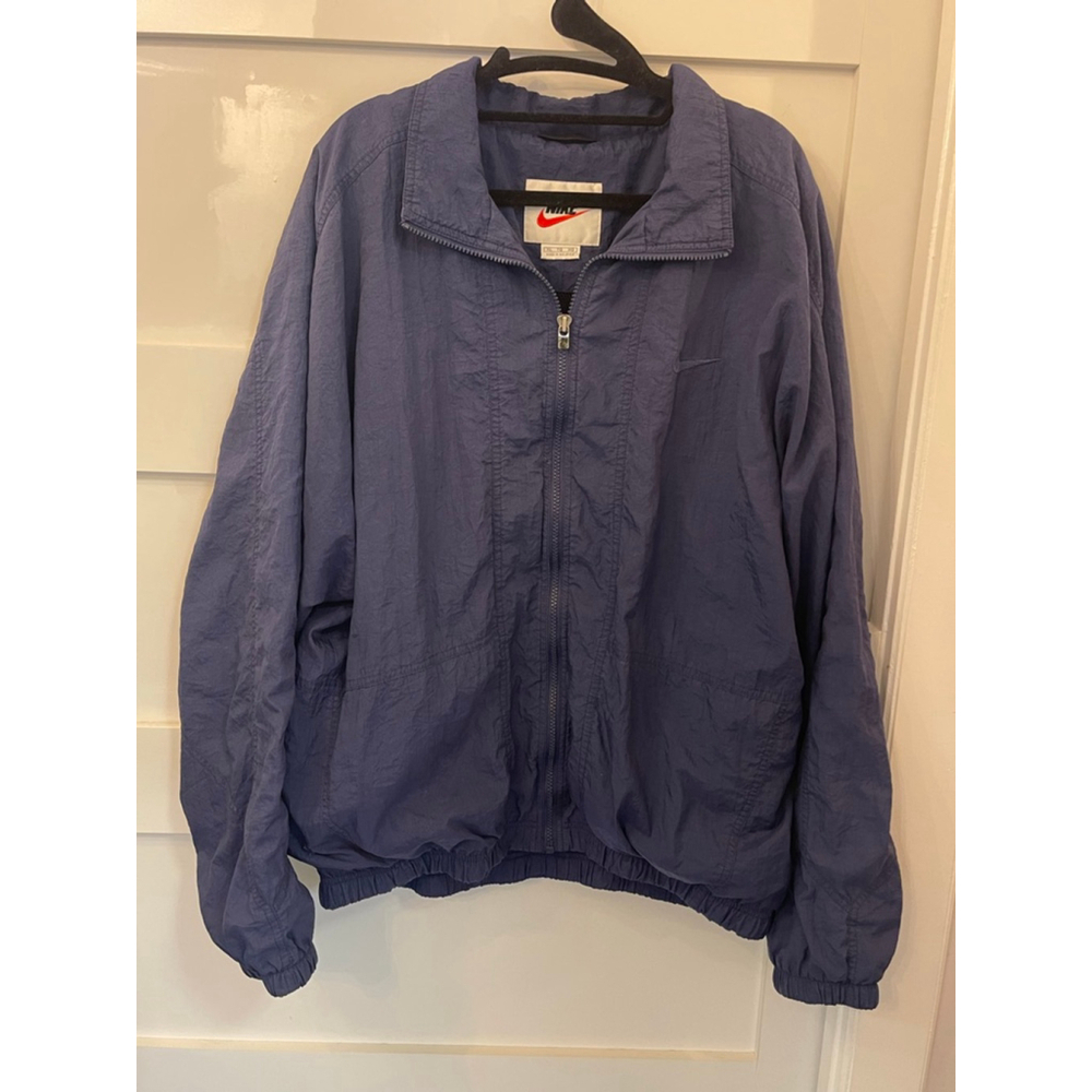 Vintage Nike Windbreaker Jacket Men’s XL Blue 90s Malaysia Zip READ